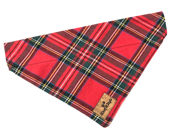 Scarlet Dog Collar Bandana