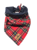 Scarlet Holiday Reversible Dog Scarf