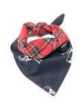 Scarlet Holiday Reversible Dog Scarf