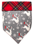 Scarlet Holiday Reversible Dog Scarf